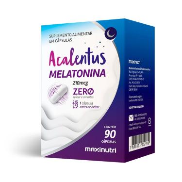 Imagem de Melatonina Acalentus Zero Açúcar 210Mcg 90 Cáps Maxinutri
