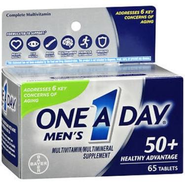 Imagem de Multivitamínico masculino One A Day 50 + Healthy Advantage - Comprimidos multiminerais 65 comprimidos por One-A-Day (pacote com 2)