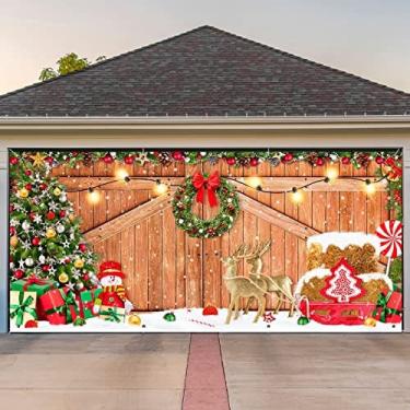 Imagem de Faixa da porta da garagem de Natal 6 x 13 pés Grande Cenário natalino Decoração Decoro Decoro Decorações Garagem Banner para casa interior interior In