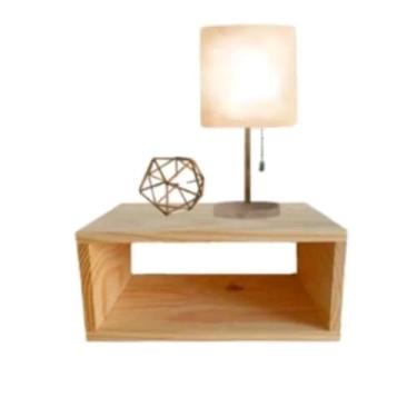 Imagem de kit Mesa de Cabeceira Suspensa Canto Auxiliar Madeira Pinus(1 unidade)