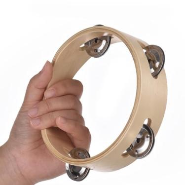 Imagem de Pandeiro, Projetado Com um Agradável Som de Jingle Metálico, Tamanhos Diferentes para Diversas Necessidades, Fácil de Segurar, para Festas Musicais e Fins Educacionais (6