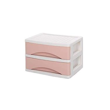 Imagem de Organizadores de gaveta de armário de arquivos divisórias para quarto gavetas de escritório de plástico estilo gaveta acabamento moldura cômoda prateleiras de jornal cosméticos (2 camadas) (cor: A1)