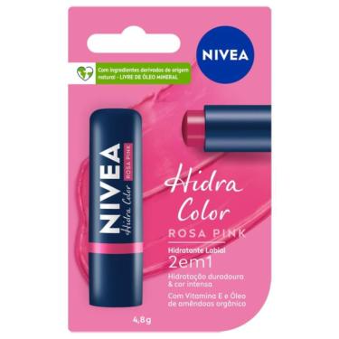Imagem de NIVEA Hidratante Labial Hidra Color 2 em 1 Rosa Pink 4,8g