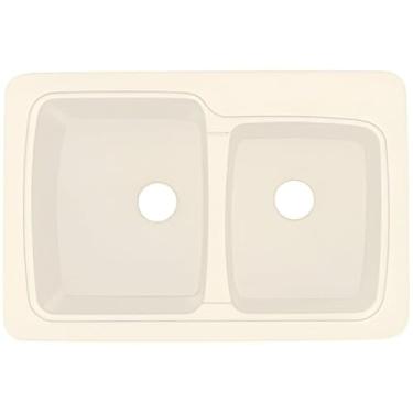 Imagem de Transolid KDT33226-08 83,8 cm x 55,8 cm Pia de cozinha Savannah auto-rimming com suporte superior em biscoito