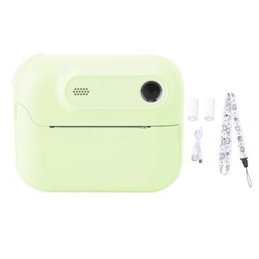 Imagem de Câmera de Impressão Instantânea para Crianças, Câmera Instantânea Fofa de 48MP, Estampas Pretas e Brancas de Bricolage, 20 Construídos Em Quadros, 5 Filtros, Zoom 6x, para (Verde)