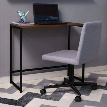 Imagem de Escrivaninha Home Daf Mobiliário Marrom/Preto