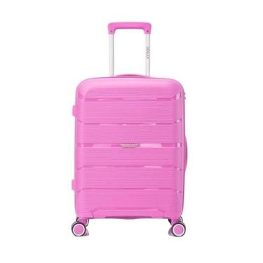 Imagem de Mala Denlex Grande 4 Rodas Giro 360 Polipropileno 76cm Rosa