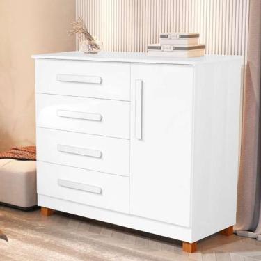 Imagem de Cômoda Organizadora com 4 Gavetas Sapateira 100% MDF Reforçada - BEA B