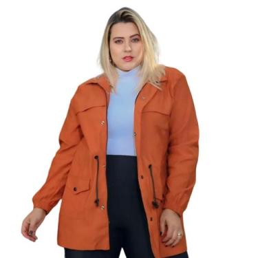 Imagem de Jaqueta Parka Feminina Com Bolsos Modelo Grande Plus Size - Bucci Bout