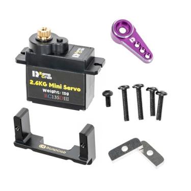 Imagem de RampCrab RC Steering Servo with Mount Bracket and Servo horn for FMS FCX24, RC Car Parts, Upgrade Parts for RC Crwaler 1/24 Scale FCX24 Power Wagon Butcher & Max Smasher Big Foot Monster Truck (Green)