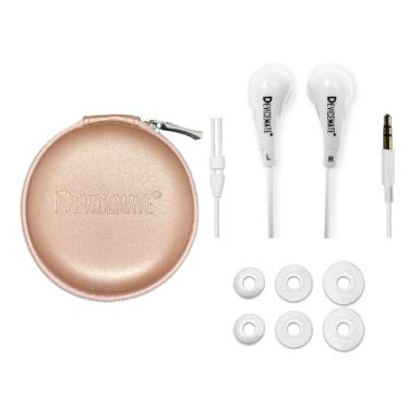 Imagem de DEVICEMATE Fones de ouvido intra-auriculares, fones de ouvido com fio, fones de ouvido ergonômicos, estéreo, isolamento de ruído, ajuste confortável, qualidade durável, compatível com dispositivos