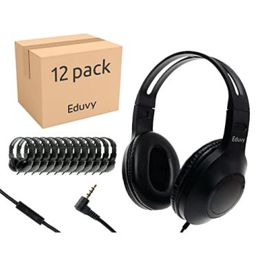 Imagem de Eduvy Fones de ouvido a granel para sala de aula com microfone, fones de ouvido com fio de mochila escolar resistente para estudantes. Suprimentos essenciais para professores do ensino fundamental à