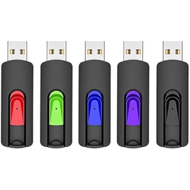 Imagem de RAOYI Pacote com 5 unidades de 64 GB USB Flash Drive, USB 2.0 Memory Stick Thumb Drives Jump Drive Pen Drive para PC Laptop Computador - 64 G Multipack