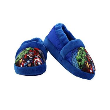 Imagem de Pantufas infantis de pelúcia Aline dos Vingadores da Marvel, Azul, 2-3 Little Kid