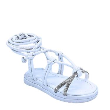 Imagem de Sandália Infantil Menina Feminina Strass Brilho - Kauã calçados, Branc