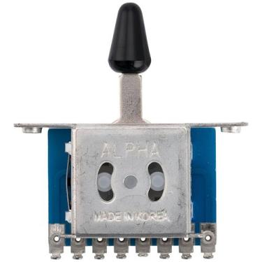 Imagem de Chave Seletora Alpha 5 Posições Para Stratocaster - Knob Preto