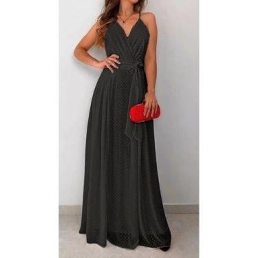 Imagem de Vestido De Noiva Civil Longo Para Casamento Com Cinto - Casual Dress, 