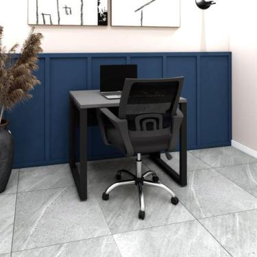 Imagem de Mesa Escritório Plataforma 90cm 1 CX de Tomada Pé Metal F5 - F5 Office
