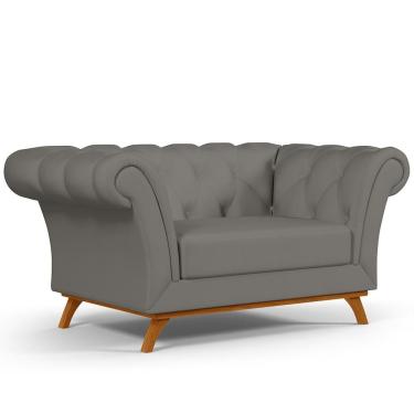 Imagem de Sofá 2 Lugares Império 150 Cm Veludo Cinza C-317