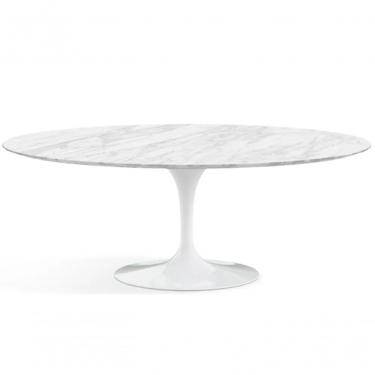 Imagem de Mesa De Jantar Saarinen Oval 137X90cm Mármore Carrara Branco
