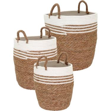 Imagem de Cesta Fibra Natural 3Pç