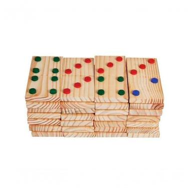 Imagem de Brinquedos Educativos - Jogo Dominó Gigante Em Madeira 28Und