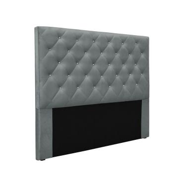 Imagem de Cabeceira Cama Box King 195 Cm Tania Veludo Cinza S04 - D'rossi