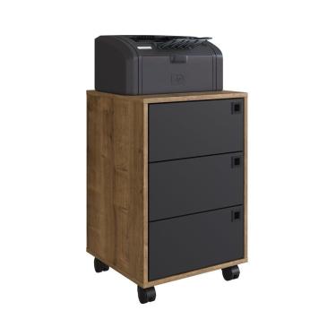 Imagem de Gaveteiro Roma 3 Gavetas 41cm Woodmel/preto