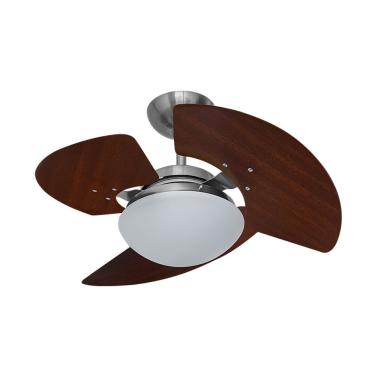 Imagem de Ventilador De Teto Tron Aventador Stilo 3 Pás Tabaco - Aço Escovado 127v