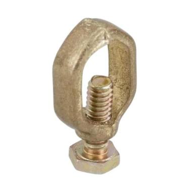 Imagem de Grampo Conector Para Haste Aterramento Latão Reforçado Modelo Simples 