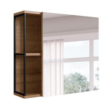 Imagem de Espelheira Angel 1 PT Preta e Mel - PLACA&PONTO