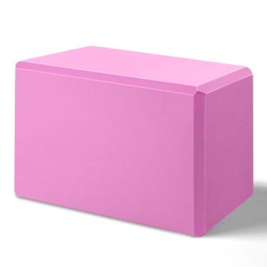 Imagem de biguphate Blocos De Yoga 2025 9X 6X4", Bloco Espuma Eva Com Suporte, Sem Látex, Exercícios Antiderrapantes, Acessórios Para Pilates, Meditação, Equilíbrio, Alongamento E Posturas Profundas (Magenta)