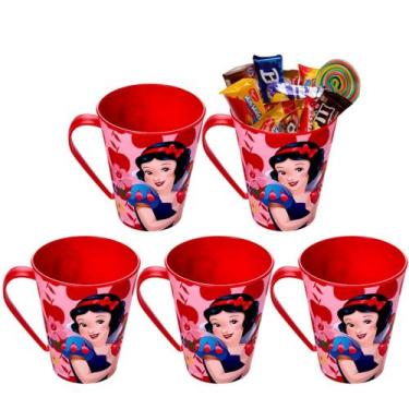 Imagem de Kit 5 Xícara Branca de Neve para Festa Infantil Aniversário Decoração 
