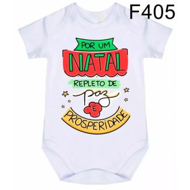 Imagem de Body Bebê Frases Por Um Natal Repleto De Paz e Prosperidade F405 - Meu