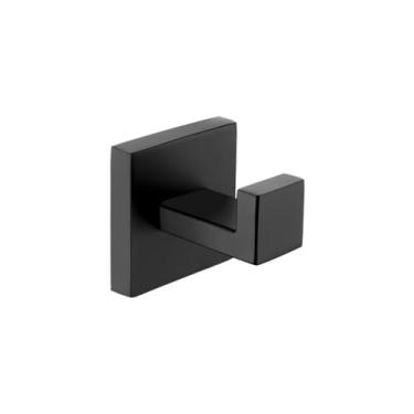 Imagem de Conjunto de banheiro preto fosco - SUS304 Toalheiros e ganchos para roupão - Kit de ferragens, gancho para roupão