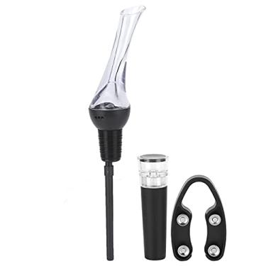 Imagem de Vinho Cutter Cutter Wine Aerator A vácuo rolha de 4 peças conjunto premium cozinha bar restaurante Acessórios Abs Silicone Material 158g