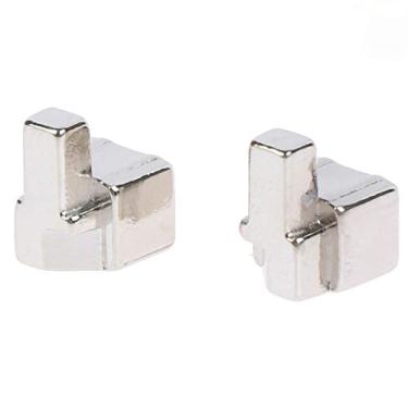 Imagem de GGZone Suporte de trava de metal com fivela deslizante esquerda direita para Nintendo Switch Joy-Con Repair Tool Parts NS JoyCon Controller (prata)