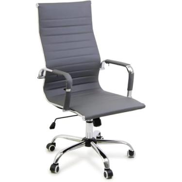 Imagem de Cadeira De Escritorio Esteirinha Giratoria Ergonomica Alta (Cinza)