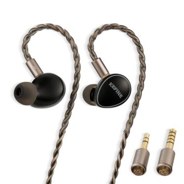Imagem de HiFiGo Fones de ouvido IEM, monitor intra-auricular KEFINE Quatio 2DD+2BA com diafragma DLC de 10 mm, 3 bocais de afinação, revestimento de alumínio de aviação e cabo OCC banhado a prata, fones de