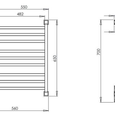 Imagem de Toalheiro para Banheiro Elétrico Escovado Bivolt e Bilateral Aquece