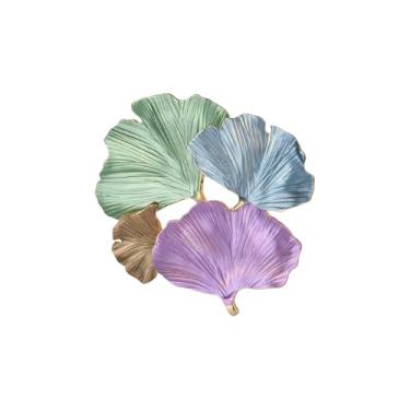 Imagem de Broche de metal esmaltado de folha de bordo banhado a ouro, Standard Size, Zinco, Sem Pedra Preciosa