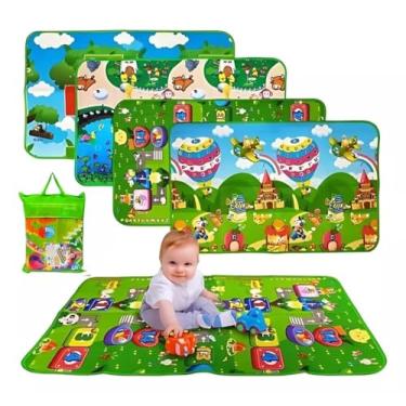 Imagem de Tapete Infantil Dobrável Térmico com Bolsa para Transporte 180X117cm Tatame Para Criança Bebê
