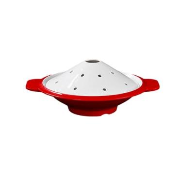 Imagem de Esmalte minimalista redondo estilo nórdico criativo tigela de gelo seco delicado de cor média - tigela de orelha dupla de 36,8 cm [com filtro]