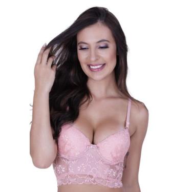 Imagem de Cropped Renda com Bojo e Aro - c11 SUTIÃ LUDMILLA - BY TINA MODAS, Ros