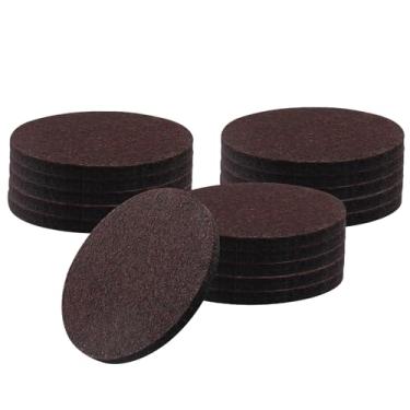 Imagem de Rierdge 16 Peças De Protetores Feltro Para Móveis 3"/75 Mm, Redondos, Autoadesivos, Marrom, 5 Mm Espessura, Anti-Riscos Pés E Pernas Cadeiras
