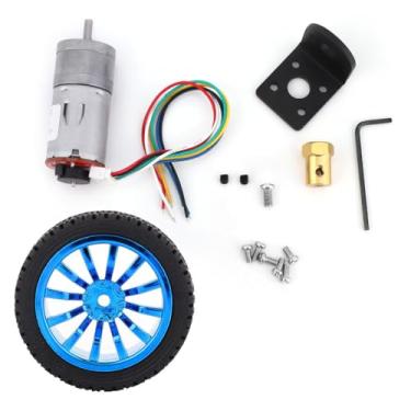 Imagem de Motor GRCFUMO, Eletrônica infantil, Projetos de Ciências Educacionais Motor de Equipamento Diy do Codificador com suporte de ro de 65 mm de montagem para robô de carro inteligente (Velocidade 1000)