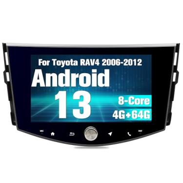 Imagem de Rádio automotivo Android 13 para Toyota RAV4 2006-2012 Blu-ray 20.3 cm tela sensível ao toque, navegação GPS veicular com reprodução sem fio e Android Auto (8-Octa Core 4GB RAM 64GB ROM)