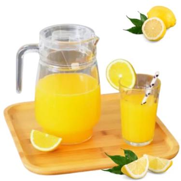 Imagem de Jarra de Vidro Grande 1,8 Litros com Tampa Resistente ao Calor, Ideal para Água, Suco, Chá Gelado e Bebidas