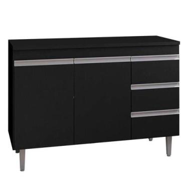 Imagem de Balcão De Pia Andréia 100 Cm Preto  Ajl - AJL MÓVEIS