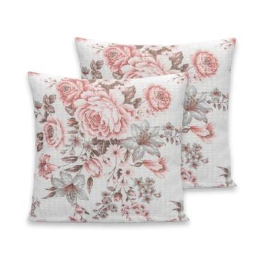 Imagem de Kit 2 Capas de Almofadas PIQUET Favinho 40x40 C/Zíper (ROSEIRA)